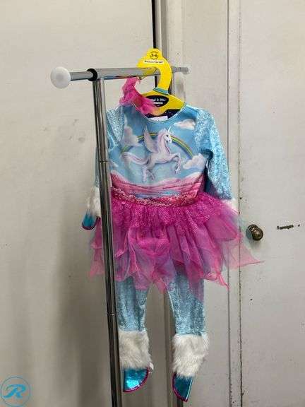 (2) Kid's Unicorn Costume, Age 5-6- (1) New,(1) Like New; Kid's Mermaid Costume- Like New - Roller Auctions