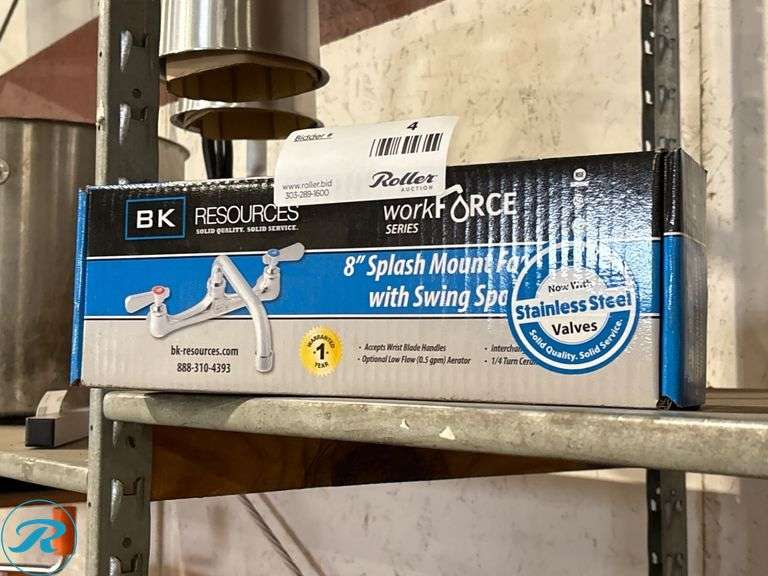 New BK Resources BKF-8W-10-G 8-Inch Standard Duty Faucet with 10-Inch Swing Spout