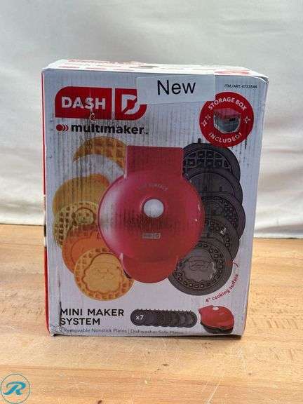 Dash: Multimaker Mini Maker system- New; Dash: Ultimate Deluxe Egg Cooker with Egg Bite Trays- New/ No Box - Roller Auctions