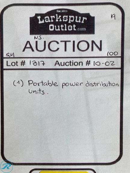 (4) Portable Power Distribution units - Roller Auctions
