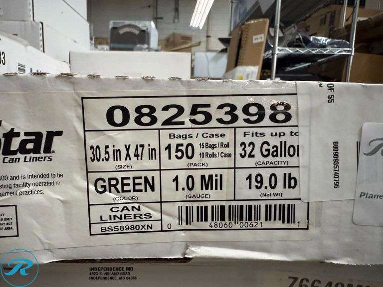(3) Assorted 30 & 33 Gallon Can Liners 1150 Bags Total - New - Roller Auctions