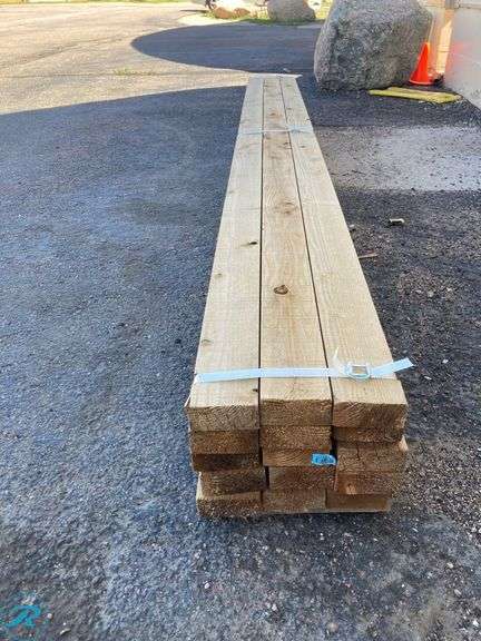 (15) Cedar lumber 2" x 4" x 10ft #2 Prem Cedar Air Dried Lumber - Roller Auctions
