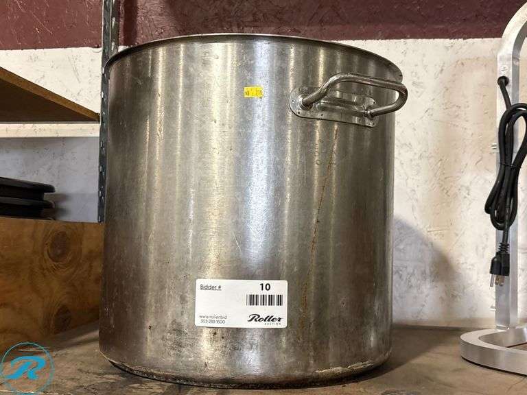 Stainless Steel Stock Pot with Side Handles, 16 Inches Tall