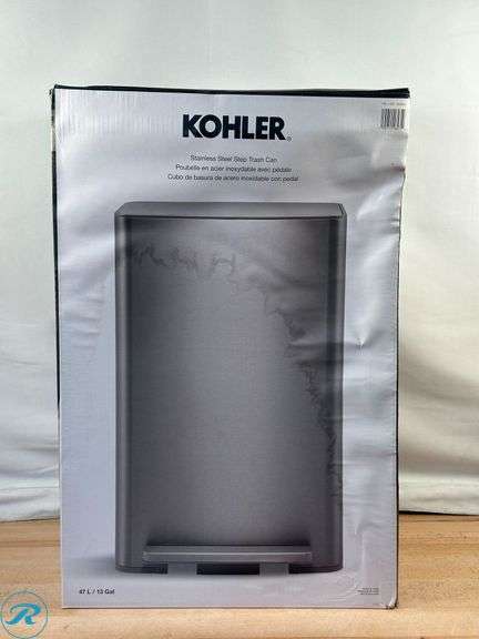 Kohler 47L Step Trash Can - New - Damaged Box - Roller Auctions