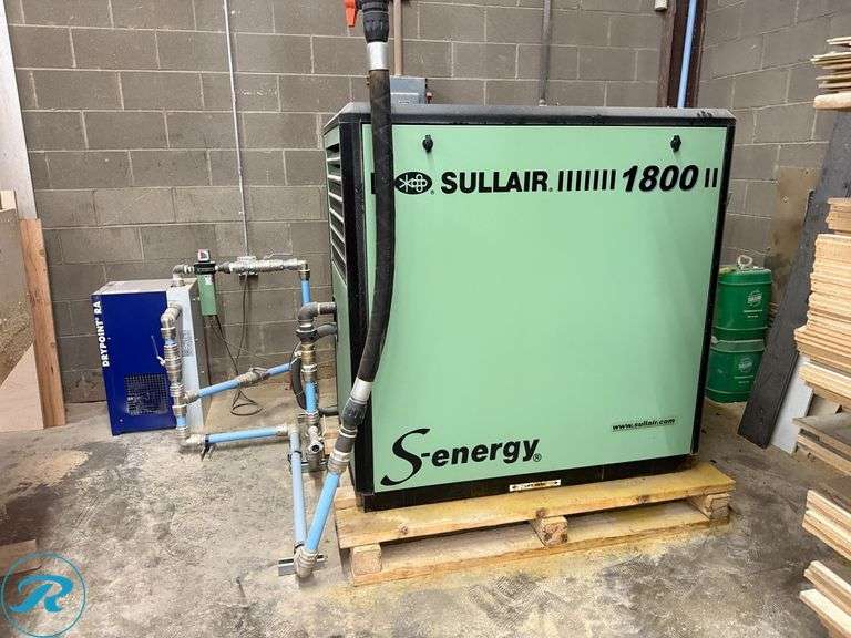 2014 Sullair 1809AC Rotary Screw Air Compressor with Drypoint RA Air Dryer