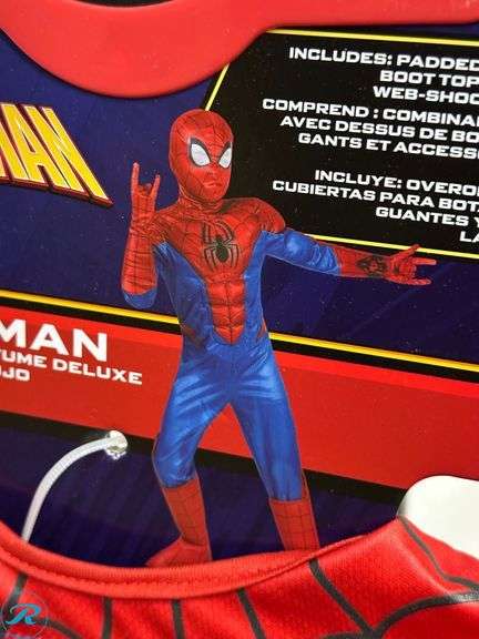 Kid's Fireman Costume, Age 3-4- New; Kid's Spiderman Costume, Age 3-4- New - Roller Auctions