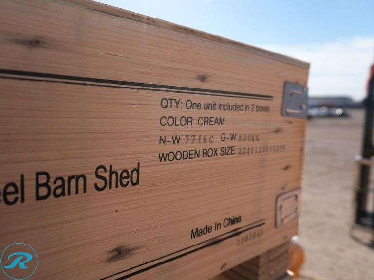 New KJ K3325 Double Garage Metal Shed, 33' x 25' - Roller Auctions