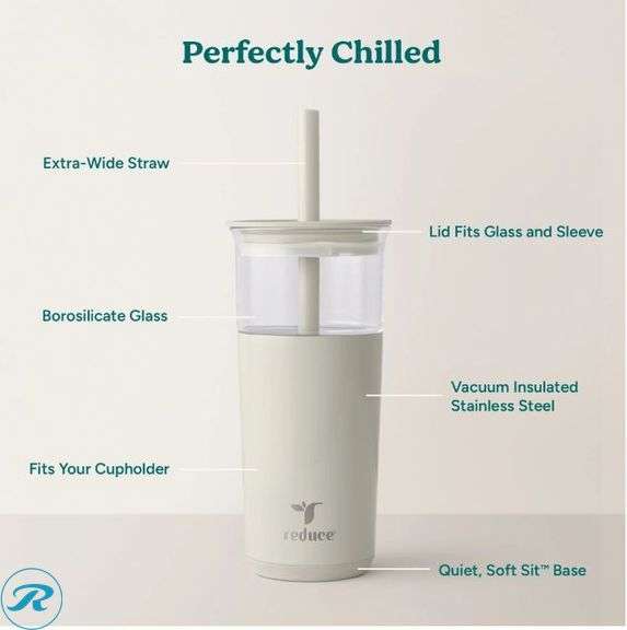 (5) Reduce: Insulated Glass Aspen 20oz Tumbler- New - Roller Auctions