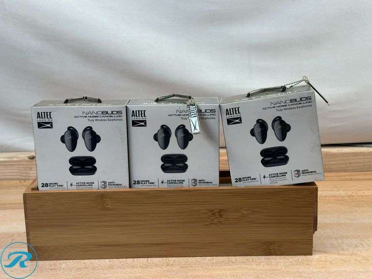 (3) Altec Lansing: NanoBuds Sport Truly Wireless Earbuds, Back- New - Roller Auctions