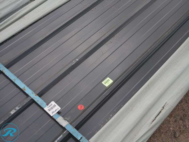 (50) New Sheets SKLP SKL50 Galvalume Steel Siding/Roofing, 12' (Top Panel Damaged) - Roller Auctions