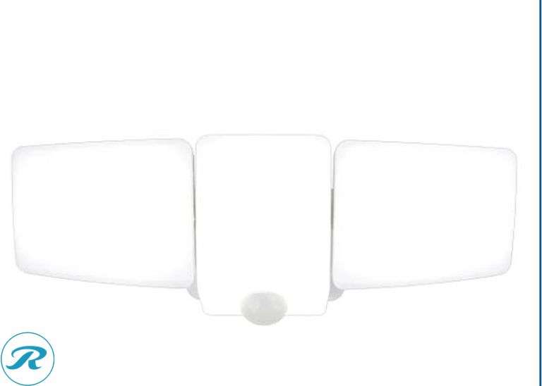 Energetic: 14” Slim LED Flush Mount Light Fixture- New/ Missing Mounting Hardware; Lutec Motion Activated Solar Security Light- Like New - Roller Auctions