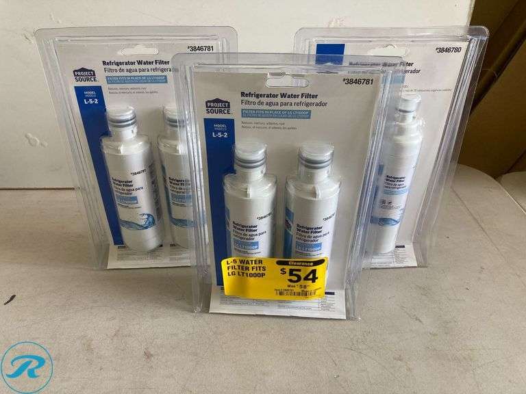 (3) New- Project Source Twist-in Refrigerator Water Filter L-5-2 Fits LG LT1000P 2 -Pack - Roller Auctions