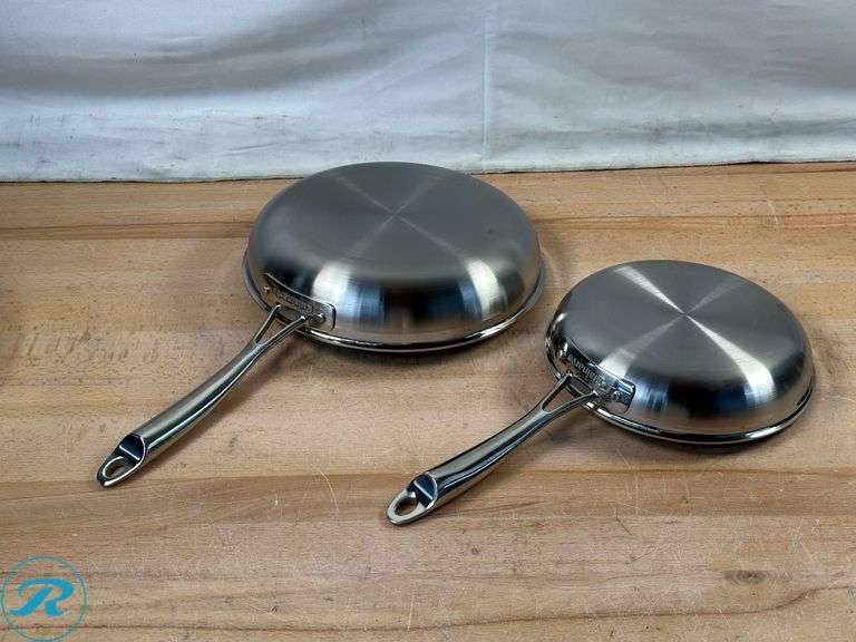 Cuisinart Tri-Ply Clad Stainless Steel 5-piece Skillet Set - Like New - Roller Auctions