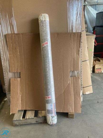 (1) New- allen + roth Elisa 5 x 7 (ft) Loomed Gray Rectangular Indoor Geometric Pet Friendly Area rug - Roller Auctions