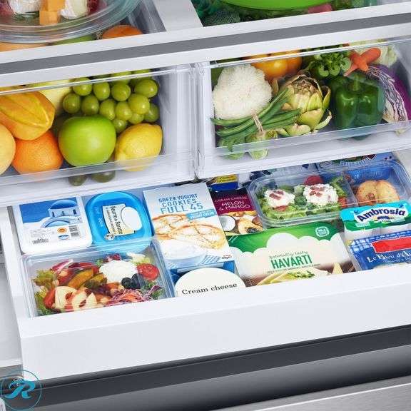 Samsung 25 cu. ft. 33" 3-Door French Door Refrigerator with Beverage Center - New - $1899 Retail, No Scratch/Dent or Damage Found - Roller Auctions