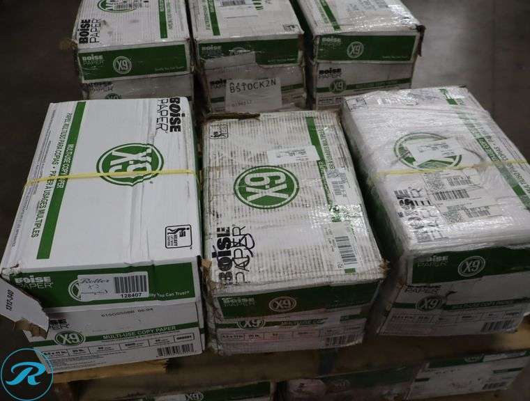 (3) Boise Paper X9 - 5000pc Per Case, 8.5" x 11", 92 Brightness, 20 Pounds - New/Damaged Box/Few Damaged - Roller Auctions
