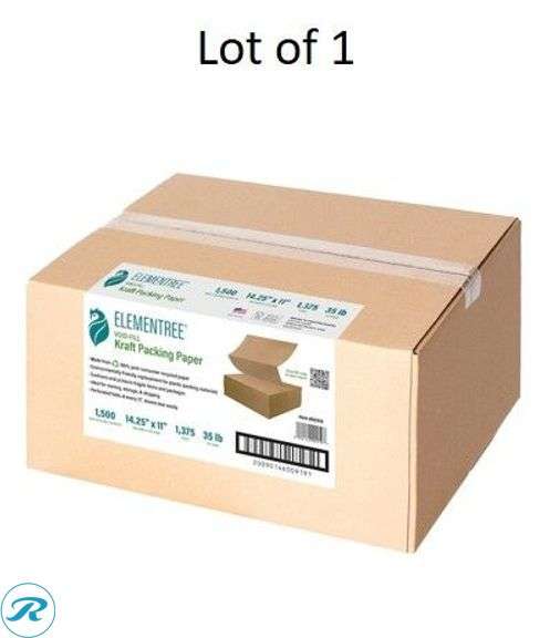 (5) New- (4) Project Source 12-in x 600-ft Packing paper (1) Elementree 1500 -Pack 11-in x 14-in Packing paper - Roller Auctions