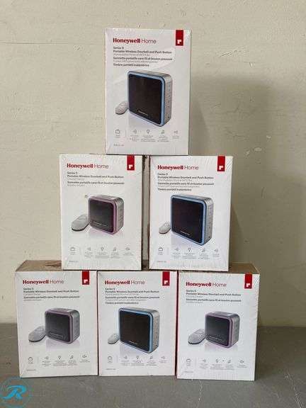 (6) New- Honeywell Home Series 9 Portable Charcoal Wireless Doorbell Doorbell kit - Roller Auctions