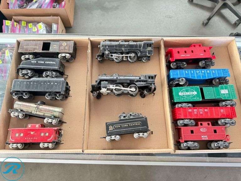 Vintage Lionel Model 242 and Marx Model 999 Locomotives with (11) Train ...