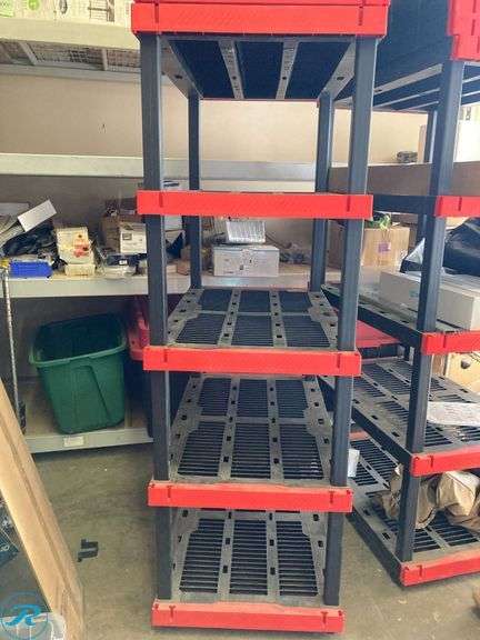 (2) New- CRAFTSMAN 5 -Tier Heavy Duty Black Plastic Utility shelving unit ( 40.0-in W x 24.0-in D x 72.0-in H ) - Roller Auctions