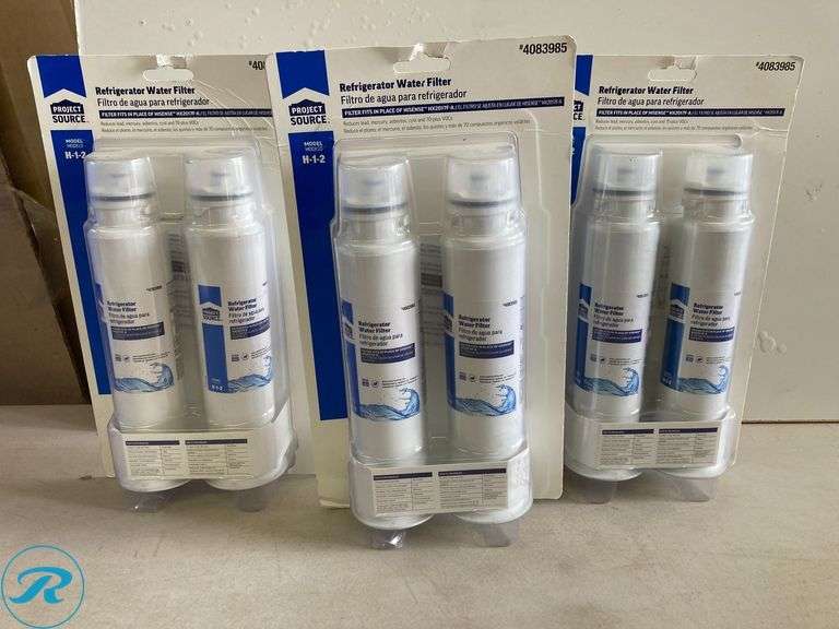 (3) New- Project Source Twist-in Refrigerator Water Filter H-1-2 Fits Hisense HX2017F-A 2 -Pack - Roller Auctions