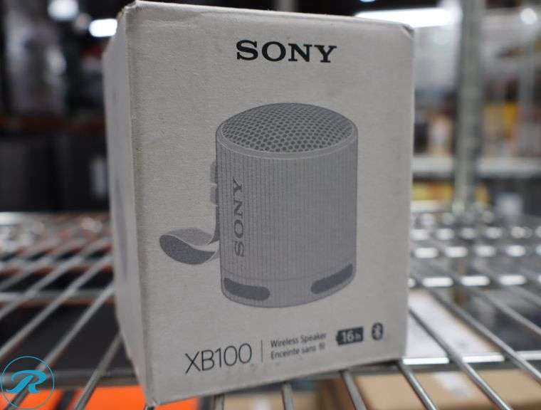 Sony - XB100 Compact Bluetooth Speaker - Light Gray - Like New/Open Box - Roller Auctions