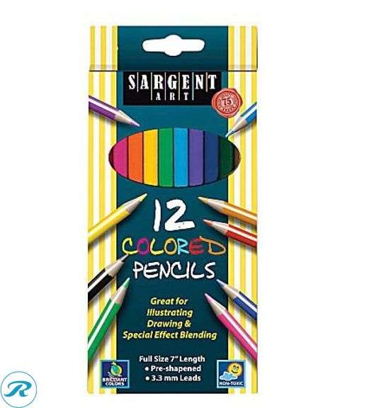 (72) Sargent Art Color Pencils, Assorted Colors, Box Of 12 - Roller Auctions