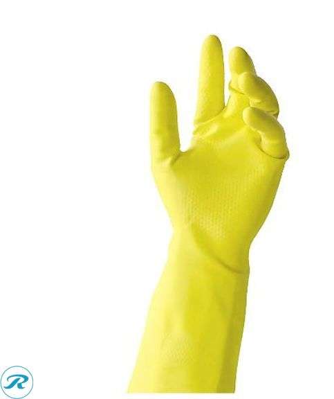 (2) Tronex Extra-Strength Multipurpose Flock-Lined Latex Gloves, X-Large, Yellow, Pack Of 144 Gloves- New