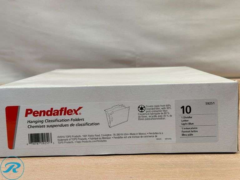 Pendaflex® Hanging Classification Folders, 2" Expansion, 8 1/2" x 11", Blue, Pack Of 10- New - Roller Auctions
