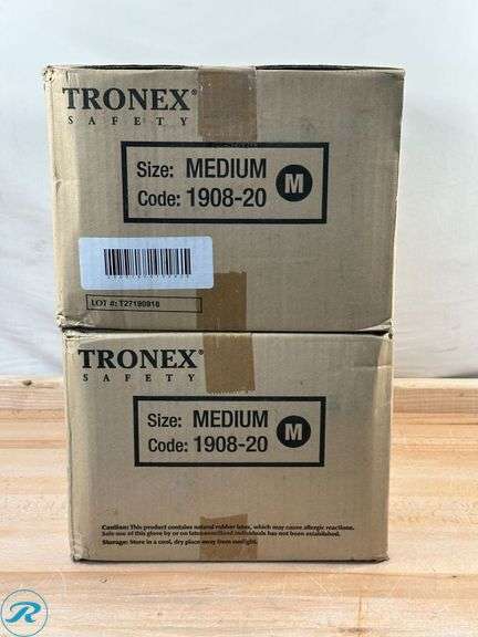 (2) Tronex Multipurpose Flock-Lined Latex Gloves, Medium, Yellow, 24 Per Pack, Case Of 12 Packs - Roller Auctions