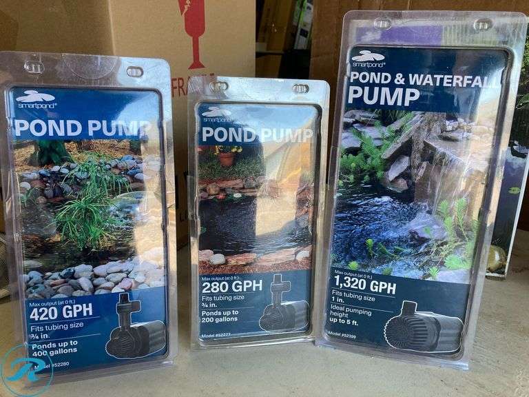 (25) New- Assorted Electric Submersible pond pump and supply - Roller Auctions
