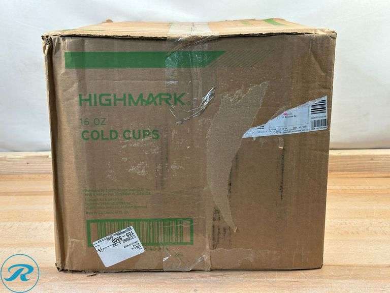 Highmark® ECO Compostable Plastic Cups, 16 Oz, Clear, Pack Of 500- New - Roller Auctions