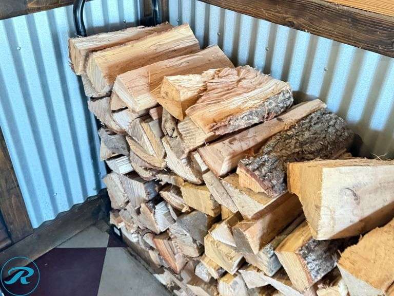 Metal Rack With Firewood - Roller Auctions