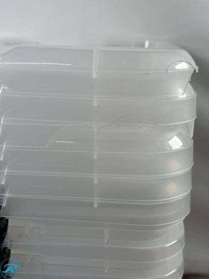 (7) IRIS: 12.9 Quart Buckle Up Storage Bin- New; (6) IRIS: 45 Qt. Buckle Up Storage Box- New/ Cracked Lids - Roller Auctions