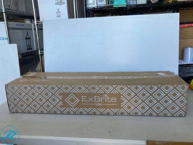 (1) ExBrite Industrial simplicity 40.94-in 5 -Light Matte Black Industrial Vanity light - Roller Auctions