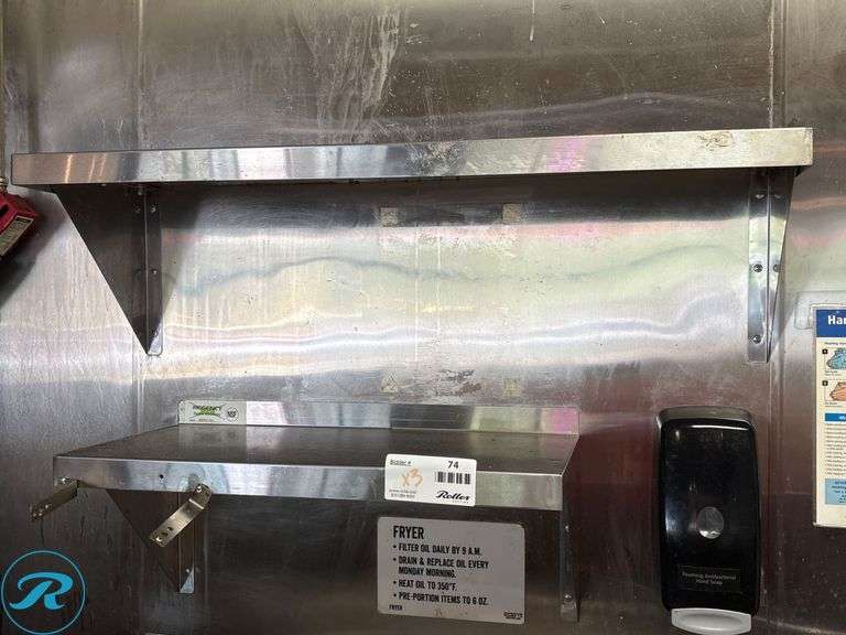 (3) Regency Commercial Space Solutions Stainless Steel Shelves, Models 600WS1236 and 600WS1224, 12″ x 36″, 12″ x 24″