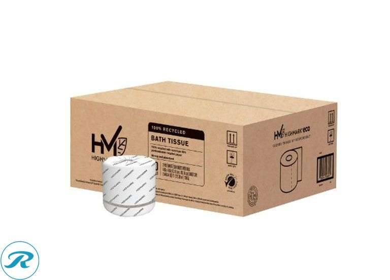 (2) Highmark® ECO 2-Ply Toilet Paper, 100% Recycled, 550 Sheets Per Roll, Case Of 40 Rolls- New/ Damaged Box - Roller Auctions