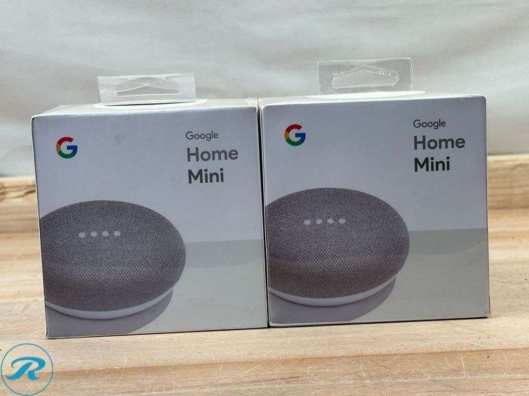 (2) Google™: Home Mini Speaker, Chalk- New - Roller Auctions