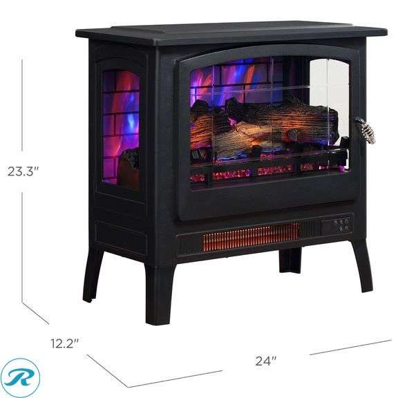 Infrared Electric Fireplace Stove Heater - New - Roller Auctions
