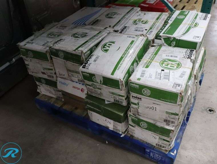 (16) Boise Paper X9 - 5000pc Per Case, 8.5" x 11", 92 Brightness, 20 Pounds - New/Damaged Box/Few Damaged - Roller Auctions
