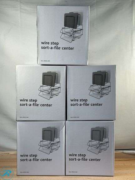 (5) Brenton Studio® Wire Step Sort-A-File™ Center, Black- New - Roller Auctions
