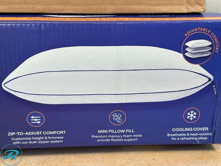 Nectar: Tri-Comfort Cooling Bed Pillow- Like New; AllerEase; Organic Cotton Top Allergy Protection Pillow, 2-pack- New - Roller Auctions