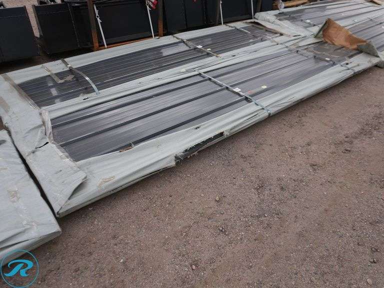 (50) New Sheets SKLP SKL50 Galvalume Steel Siding/Roofing, 12' (Top Panel Damaged)
