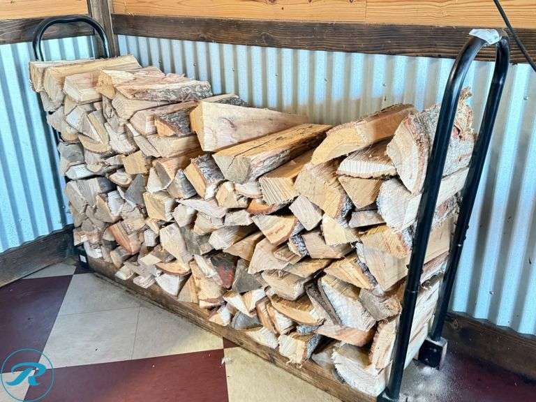 Metal Rack With Firewood