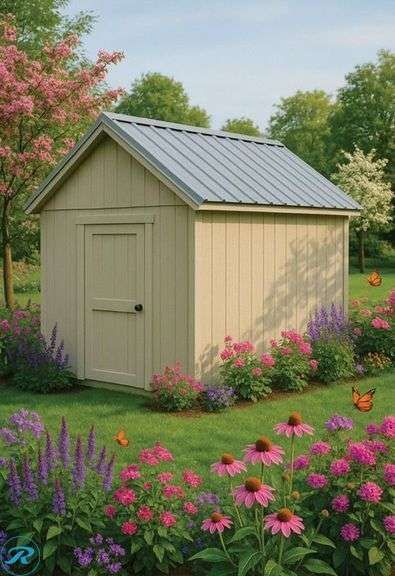 DIY 8' x 12'-Ft Garden Shed Kit. 100% Materials Included: Lumber, Siding, Roofing and Hardware. Step by Step Building Plans