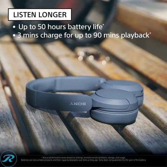 Sony - WH-CH520 Wireless Headphone with Microphone - Black - Like New/Open Box - Roller Auctions