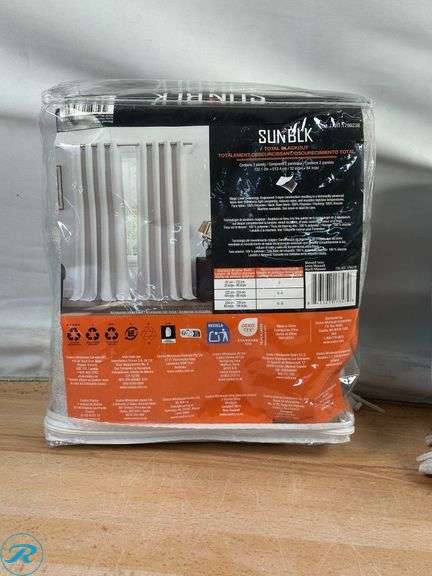 (2) SunBlk: Maxwell Total Blackout Window Curtains, 52” x 84”, 2-piece Set, Ivory- Like New - Roller Auctions