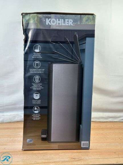 Kohler 47L Step Trash Can - New - Damaged Box - Roller Auctions