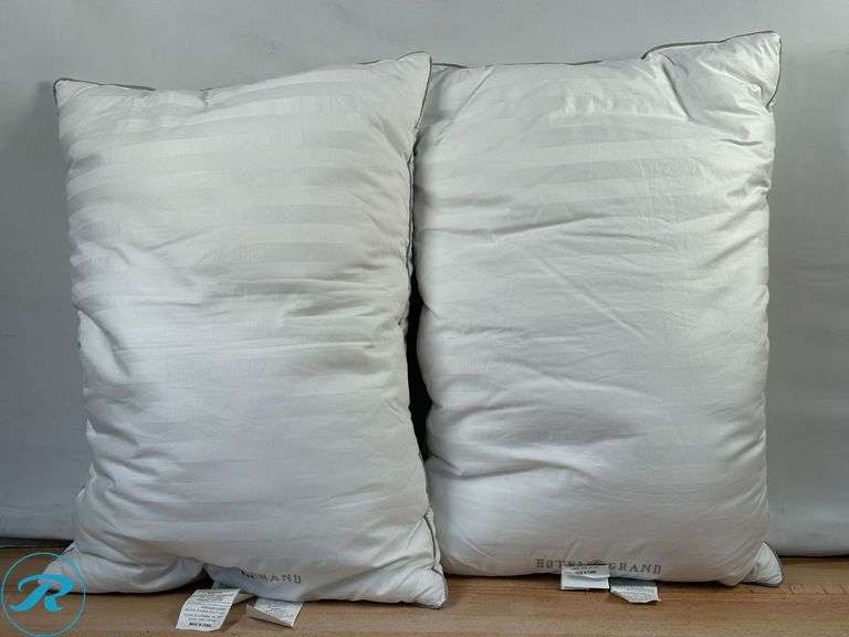 Hotel Grand: Feather & Down Pillow, 2-pack- Like New - Roller Auctions