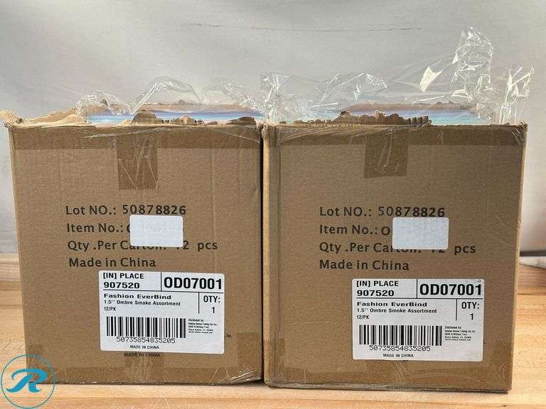 (2) Assorted Color 1.5" Ombre Smoke Binders, 12pk- New